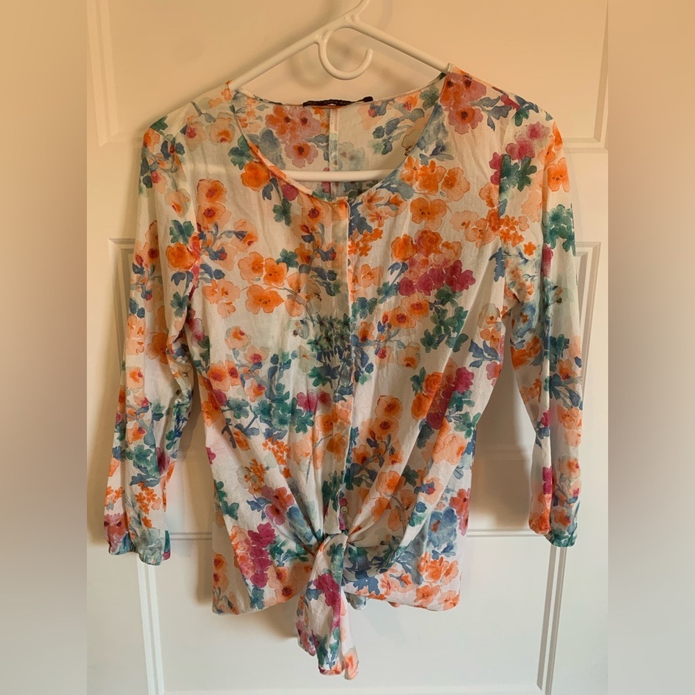 Zara Multicolor Floral Blouse